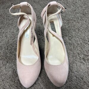 Inc pink suede heels size 7
